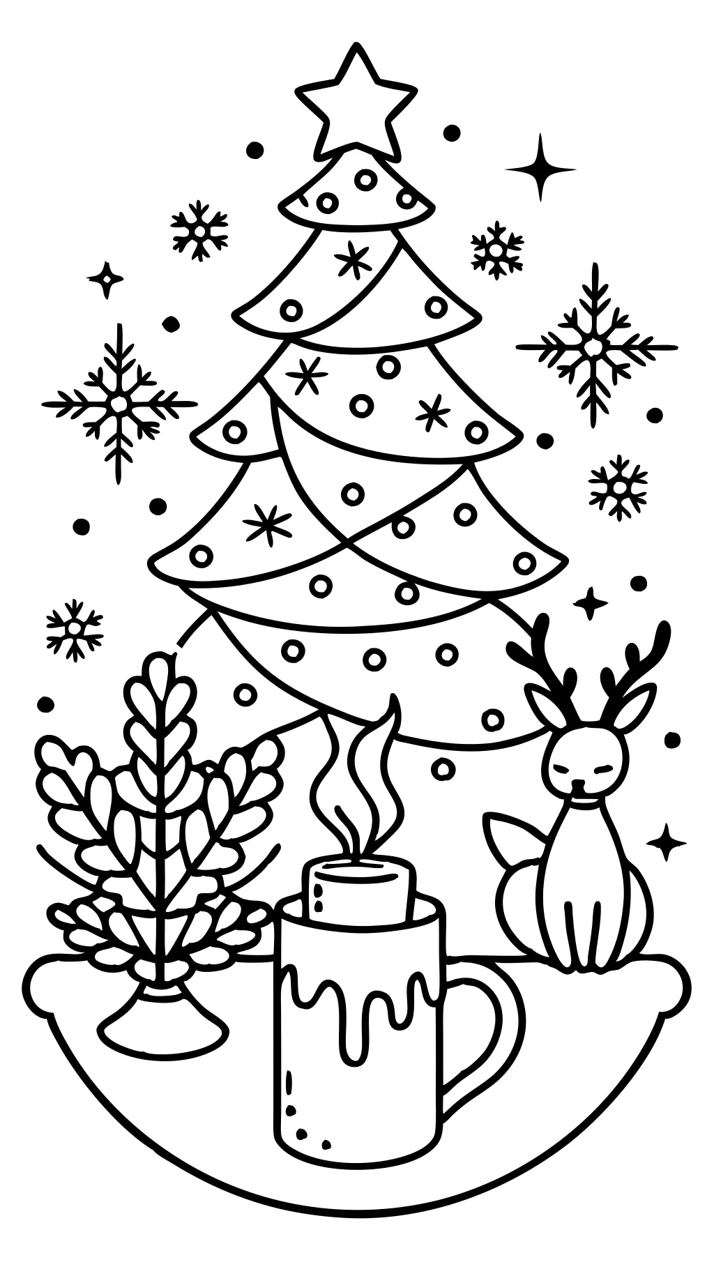 coloriages imprimables gratuits pour les adultes Noël